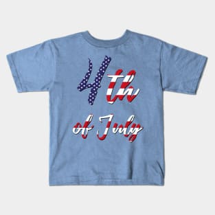 4th of July American Flag Kids T-Shirt